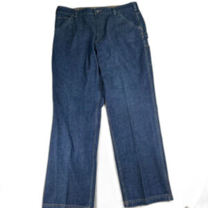 Duluth Trading Co Flex Ballroom Jeans Mens 40x34 Blue Denim Workwear Stretch